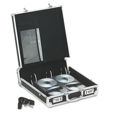Vaultz® Locking Media Binder, Holds 200 Discs, Black freeshipping - TVN Wholesale